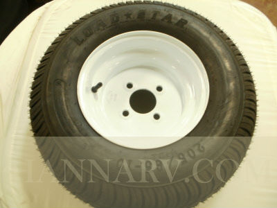 Load Star 20.5 X 8-10 C Class Tire And 4 Hole Wheel Assembly - Single - White Painted Finish